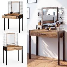 Antyczna Toaletka Drewniana Fyrk Design - Czarna, Vicco