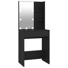 Toaletka LED VidaXL Czarna 60x40x140 cm