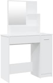 Toaletka z Lustrem VidaXL, Biała 86,5x35x136 cm