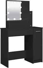 Toaletka LED czarna 86,5x35x136 cm