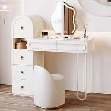 Elegancka toaletka z LED i solidnego drewna