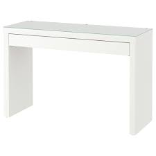 Toaletka IKEA MALM Biała ze Szklanym Blatem 120 cm