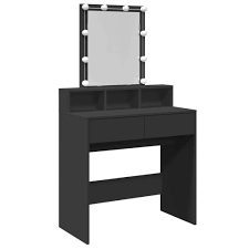 Toaletka LED czarna 80x41x144,5 cm - vidaXL