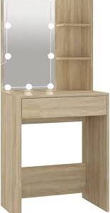Toaletka LED Dąb Sonoma 60x40x140 cm