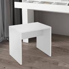 Taboret do Toaletki ECD Germany - Biały, Elegancki 40x36x41 cm