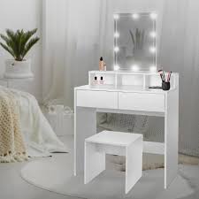 Nowoczesna Toaletka ML-Design z Lustrem i Szufladami 80x40x140 cm