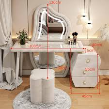 Elegancka Toaletka z Lustrem 3 Kolory