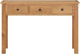 Elegancka Toaletka z Litego Drewna Dębowego - 110 x 40 x 75 cm
